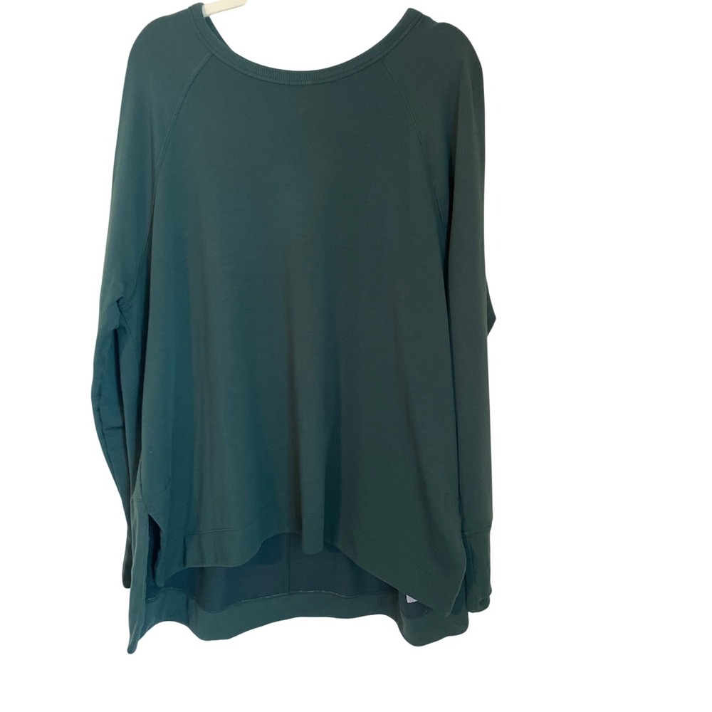 Athleta Coaster Luxe Recover Sweatshirt Size 1X Dark Green